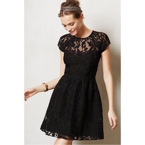 Dolce Vita A-line embroidered black dress